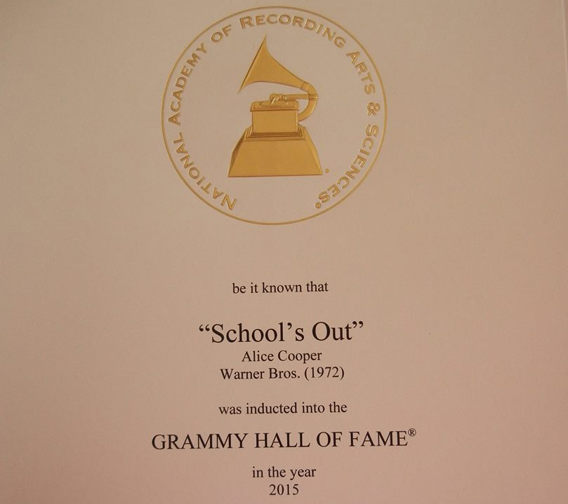 School's Out Grammy HOF 2015
